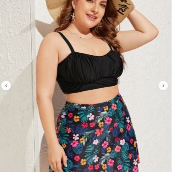 Plus Ruched Bust Co-ord Bikini Swimsuit TOP ONLY - Picture 2 of 4